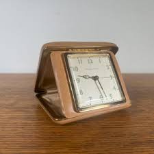 Vintage Phinney-walker Mid-century Travel Alarm Clock Spring Wound Mechanical Brass Bell Ringer Luminous Analog Dial Clam Snap Case Japan - Etsy