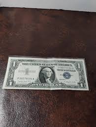 1957 A Series One Dollar Silver Certificate Serial Number P88579184A Crisp Uncirculated - Etsy