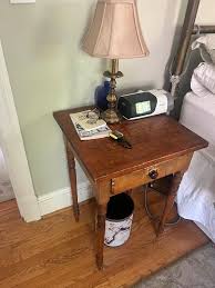 Bedside table refinishing - before & after: