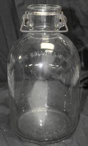 Sold at Auction: Vintage One Gallon Glass Jar , No Lid, Wire Handle, 11 1/2"H, EC