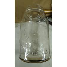 Vintage Drey Perfect Mason Quart Jar With Embossed Logo Pale ...