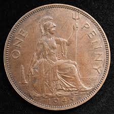 Great Britain 1 Penny 1945, Coin, Inv#D600 | eBay Australia