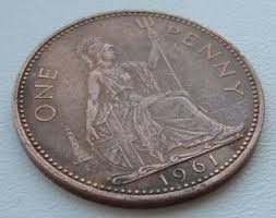 Great Britain 1 Penny 1961 Elizabeth II Bronze Coin S10 | eBay