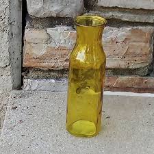 Lemon: 7 3/4 Yellow Tall Glass Vases. - Etsy