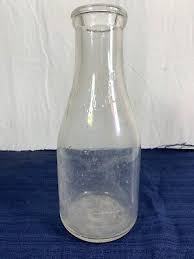 Vtg Clover Leaf Cry. Co. 1 qt Dairy Creamery Clear Glass ...