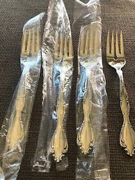 LOT of 4 Oneida CANTATA Stainless Flatware Salad Forks 3 ...