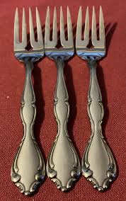 Oneida Stainless SATIN CANTATA 18/8 USA Set of 3 Salad Forks ...