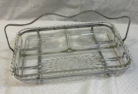 Vintage Rectangular Imperial Candlewick divided Glass Relish ...