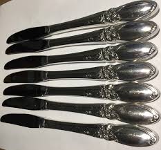 Seven (7) Vintage Oneida " White Orchid " Luncheon Grill ...