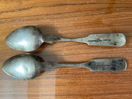 A.H. Fuchsel 10-15 Antique Sterling Monogrammed Teaspoons ...