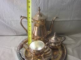 Vintage 5 Piece Silverplated Coffee and Tea Set with Serving ...