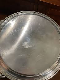 FINE ENGLISH STYLE ROUND SILVER COCKTAIL SERVING TRAY ...