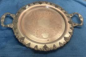 Plate / Tray Vintage Round Silver Plated on Copper Federal ...