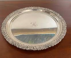 Lot - A Hecworth Sheffield Silver Plate Butlers Tray with Engraved H Initial to Centre