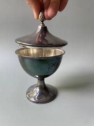 Antique Metal Sugar Tray / Silver Plated Pedestal Tray ...