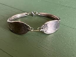 Floral Silver Spoon Silverware Vintage Bracelet - Etsy