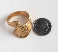 Large Brass Spoon Handle Ring - Adjustable (1X) (J600) - Etsy