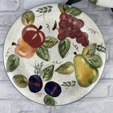 Oneida Vintage Fruit 10.5 Inches Dinner Plates SET OF 2 Blue ...