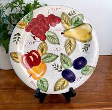 Oneida Vintage Fruit Dinner Plates: Hand Painted, Set of 4 ...