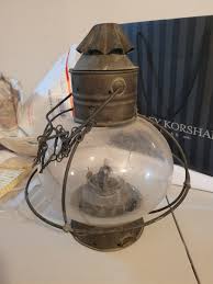 Vintage Onion Shape Nautical Lantern Caged Globe Attached ...