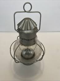 Vintage Ship Lantern Onion Globe Glass Nautical Marine Ship ...