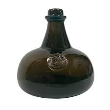 8" Hand-Blown Dark Green Thick Glass 76-oz. Onion Bottle- Antique Vintage Style | eBay