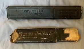 STRAIGHT EDGE RAZOR LOT x 2 in Boxes H Boker Red Enjun No ...