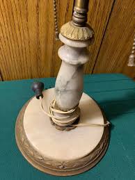 Vtg Antique Turn Of Century Neoclassical Marble Metal Lamp 2 ...