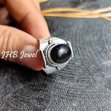 Black Onyx Natural Gemstone 925 Sterling Silver Ring New ...