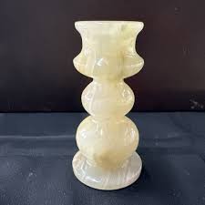 Vintage Onyx Stone Marble 4" Tall Hand Carved Candle Stick Holders | eBay
