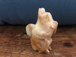 Vintage ALABASTER ONYX Mexico Carved Marble Stone Figure ...