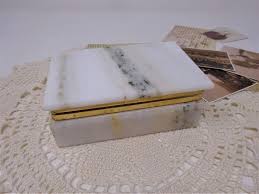 Vintage Marble Box, Trinket Box, Rectangular Box, Ring Box ...