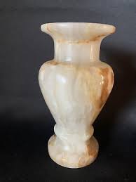 Polished Marble Onyx Stone 6.5” Tall Vase | eBay
