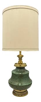 Large Size Frederick Cooper Crackle Glazed Porcelain Ginger Jar Table Lamp and Frederick Cooper Barrel Shade - a Pair | Chairish