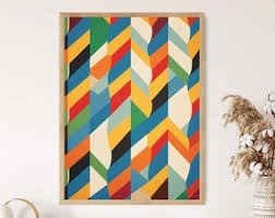 Colorful Geometric Art Print - Abstract Tessellation With Vibrant Shapes, Intricate Wall Decor for Modern Home, Unique Housewarming Gift - Etsy