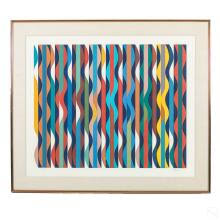 Sold at Auction: Yaacov Agam, Yaacov Agam (b.1928) The Covenant OpArt Serigraph