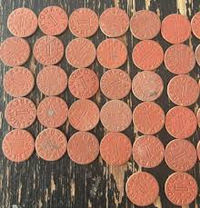 52 DiffPCS Set Red Token OPA Point World War Two WWII Ration vintage | eBay