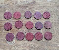 Vintage Lot of 15 OPA Red Point Ration Token Coin WWII Era Collectible Decor | eBay