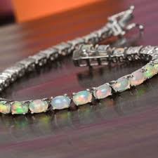 Gemstone Fire Opal Tennis Natural Fine Bracelets for sale | eBay