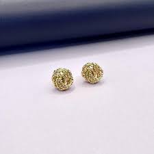 18k Solid Gold Twisted Earrings, 18k Gold Knot Earrings - Etsy