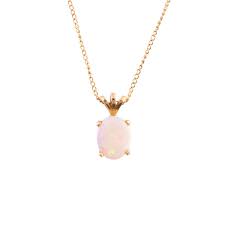 14K Gold Opal Pendant - Etsy