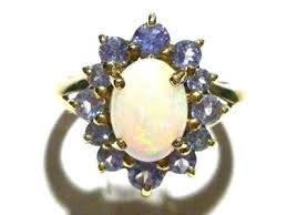 QVC DESIGNER 14K YELLOW GOLD AMETHYST & OPAL WOMENS COCKTAIL RING BAND SIZE 6.25 | eBay