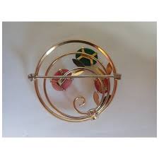 Vintage Krementz Egyptian Revival Scarab Pin Brooch In Original Box. For Sale at Ruby Lane