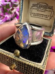 Handmade Sterling Silver Hallmarked 925 Huge Boulder Opal Band Ring - Lucky Opals - Vintage Style Witchy - Pagan - Statement Gemstone Rings - Etsy