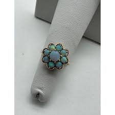 Antique Art Nouveau 10K Yellow Gold Opal Ring | eBay