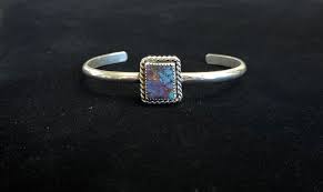 Purple Mojave and Kingman Turquoise Composite Bracelet – Bar ...