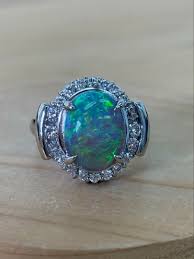 Pt900 Platinum Black Opal 4.45ct Design Ring SIZE 5.75 | eBay