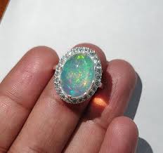 Natural Fire Opal Ring Engagement 925 Sterling Silver Rings ...