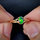 Vintage Inspired Oval Australian Triplet Opal Engagement Wedding Ring 18K Gold | eBay