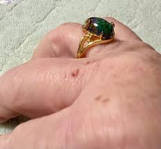 8.58cts Azurmalachite 18kt YG Plated Sterling Silver Ring Sz10 - Etsy